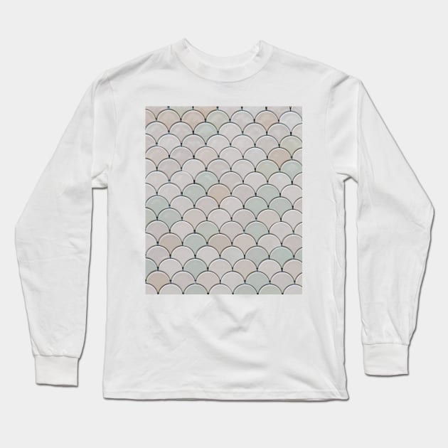 Pastel Scallop Pattern Long Sleeve T-Shirt by ArTeaCupcake